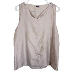 Apuntob 100% Silk Sleeveless Top Large Made in Italy Minimalist Luxury VGUC